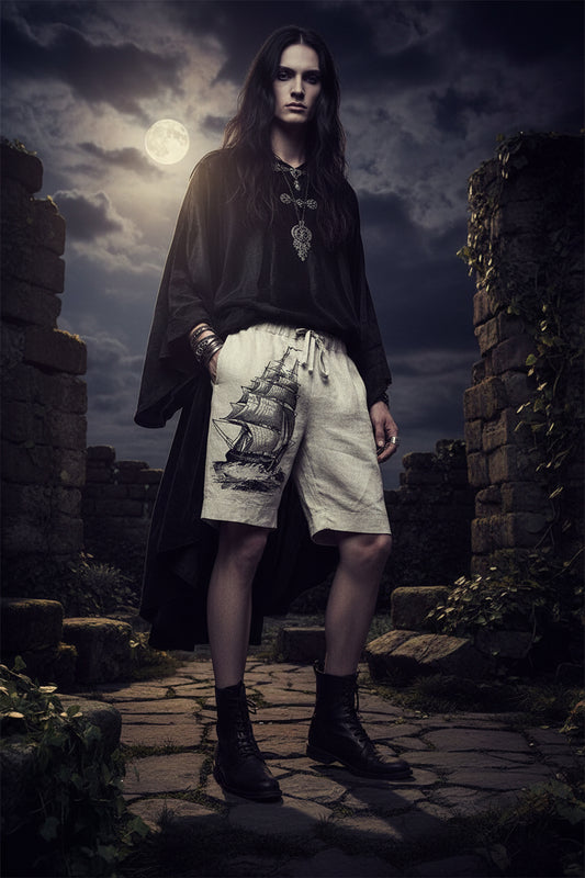 3D Digital Print Skull Shorts for Men Sorceress Sanctuary
