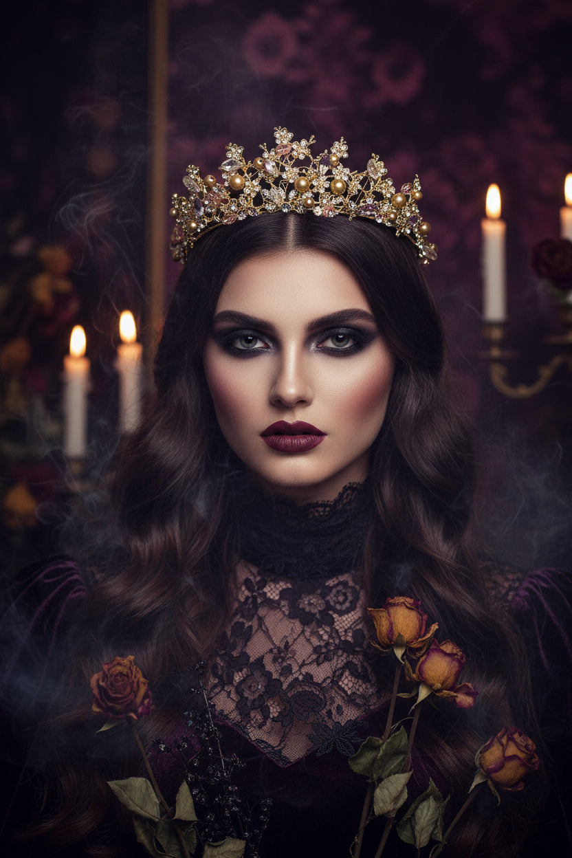 Baroque Crown Gold Headband Bridal Hair Accessory Sorceress Sanctuary