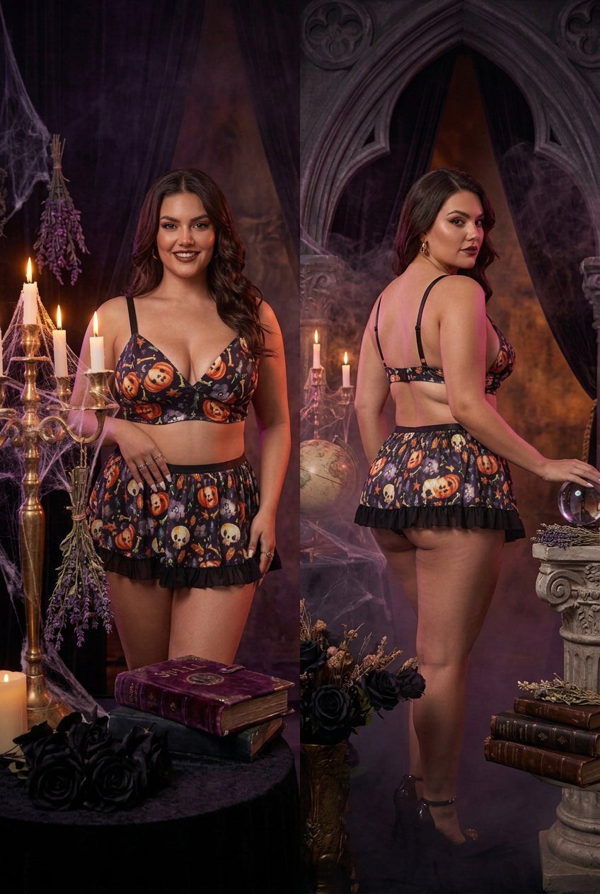 Plump Girls Halloween Maid Costume Uniform Lingerie Sorceress Sanctuary