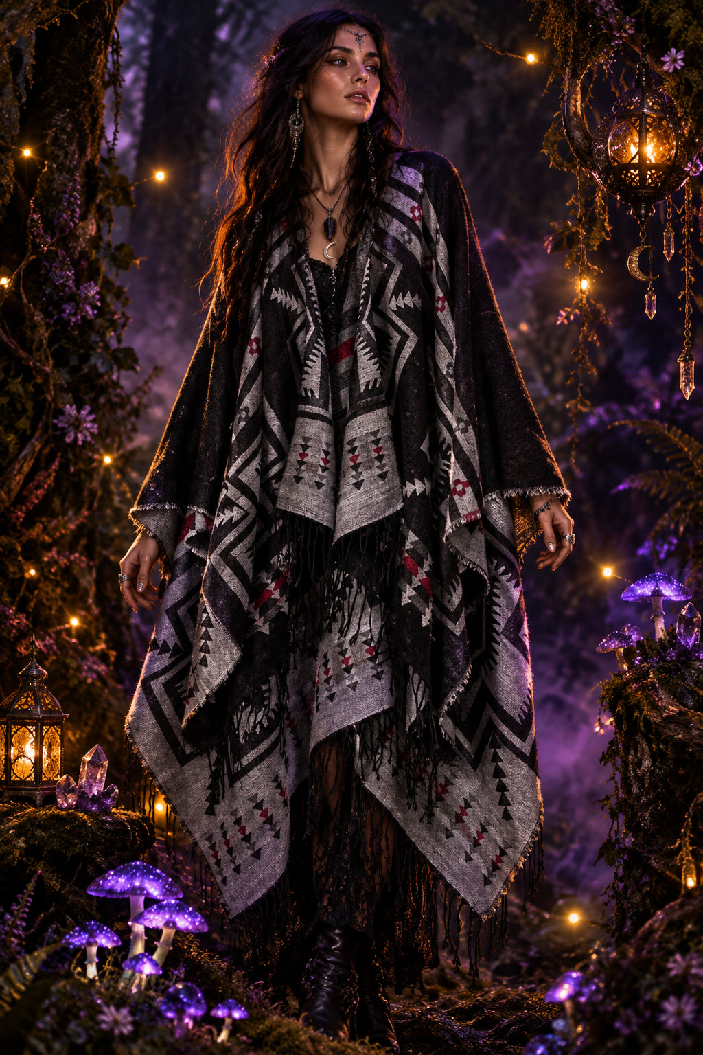 Blackthorn Mystic Shawl, styling example