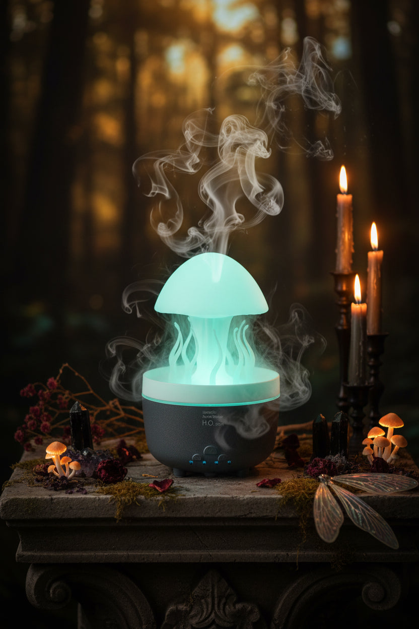 Humidifier with white wicks on a white background
