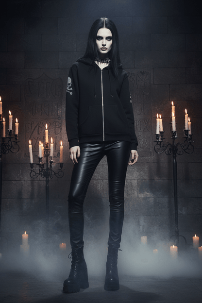 Diamond Skull Oversized Hoodie Jacket (Long Sleeve) Sorceress Sanctuary