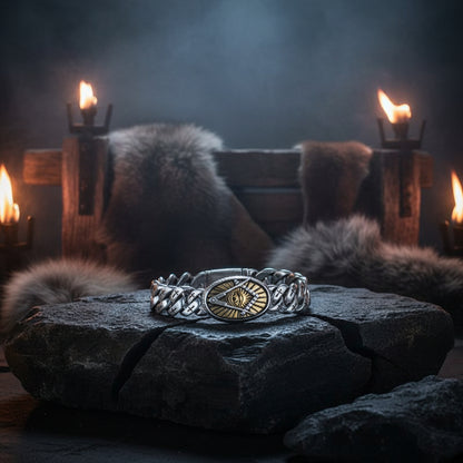 Men's Cross Bracelet with God Eye and Phoenix Pattern Sorceress Sanctuary