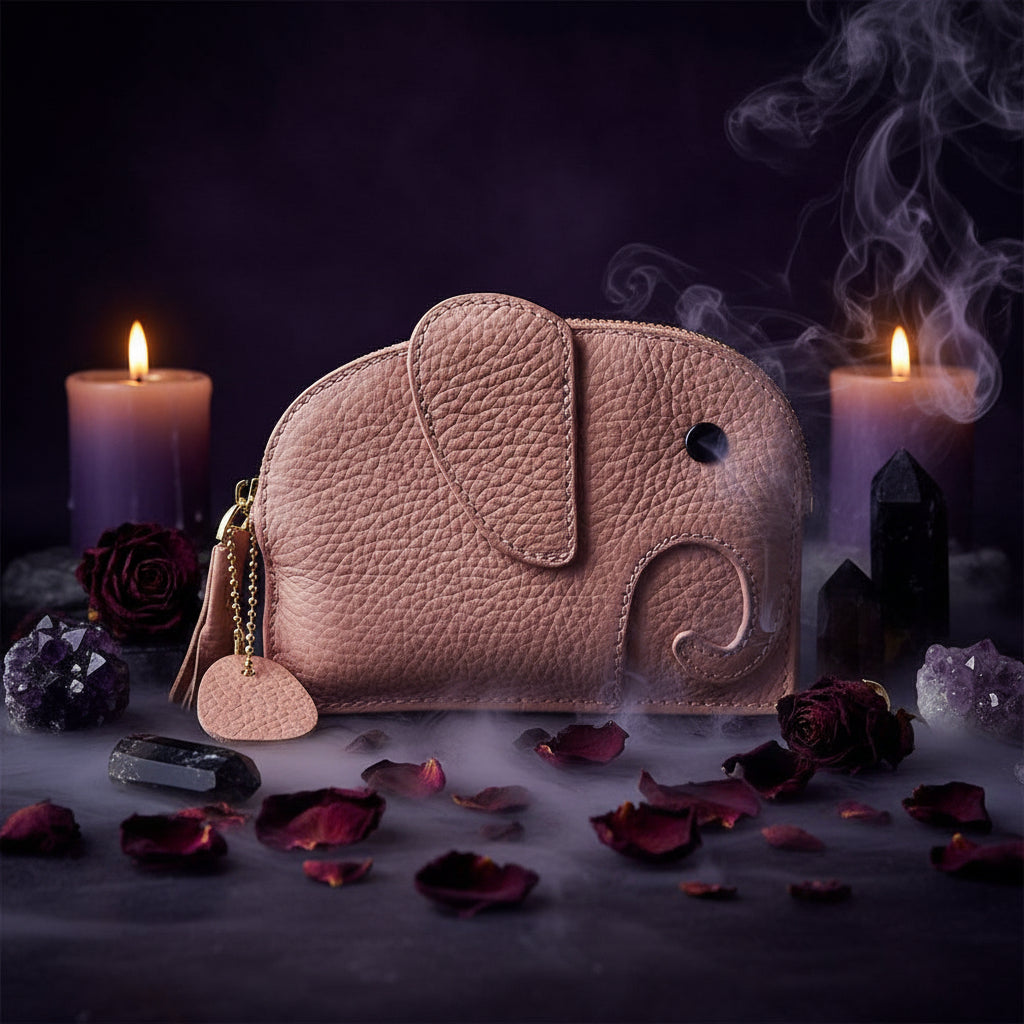 Cute Mini Genuine Leather Elephant Coin Purse Sorceress Sanctuary