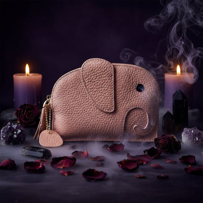 Cute Mini Genuine Leather Elephant Coin Purse Sorceress Sanctuary