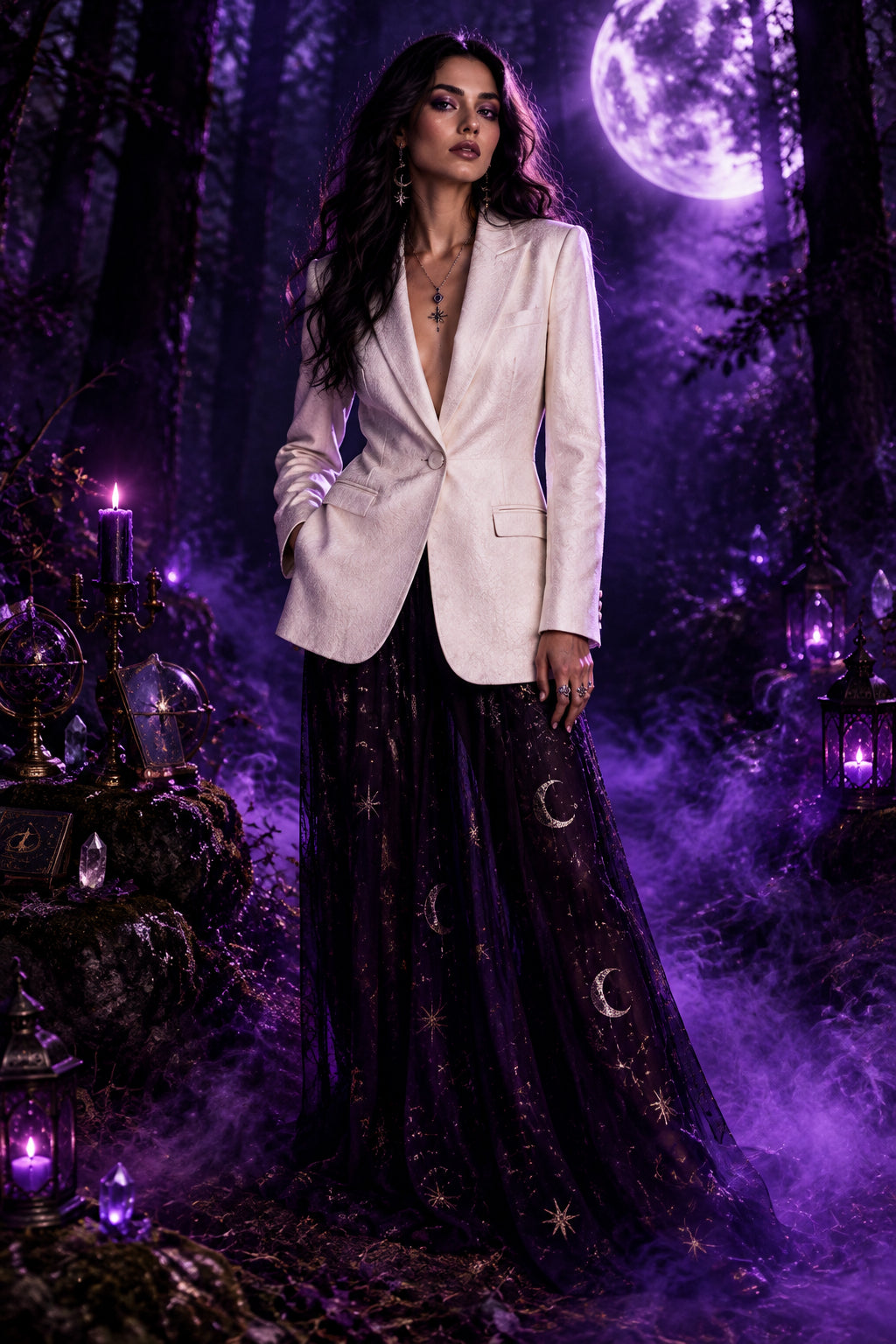 Nightveil Witch Jacket, detail view
