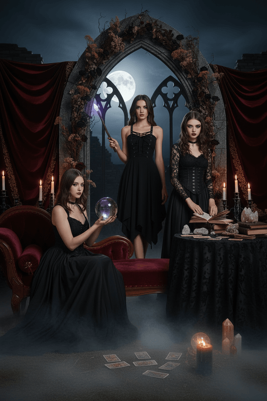 Midnight Asymmetrical Dress Sorceress Sanctuary