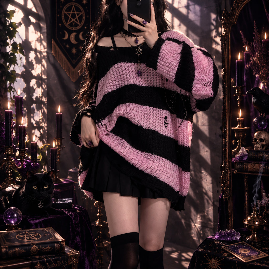 Pink Coven Grunge Jumper, alternate angle