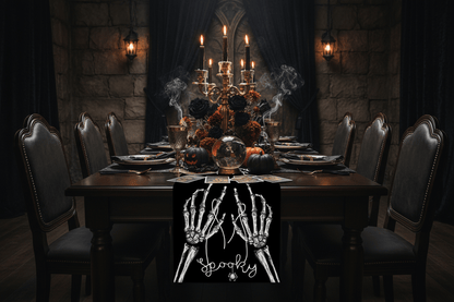 Halloween Day of the Dead Skeleton Ghost Table Flag Sorceress Sanctuary