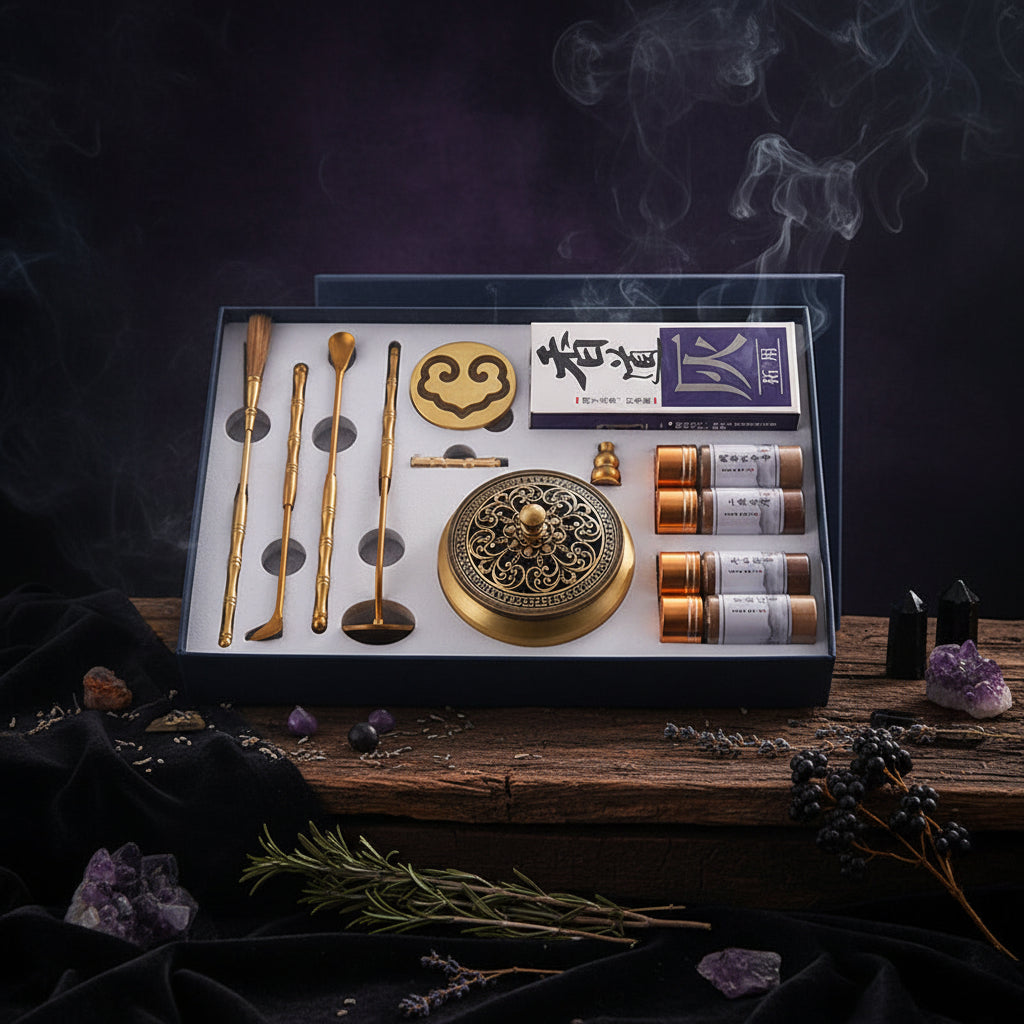 Brass Incense Tools Set with Ash Shovel Sorceress Sanctuary
