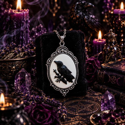 Crowspell Relic Necklace, shown in use