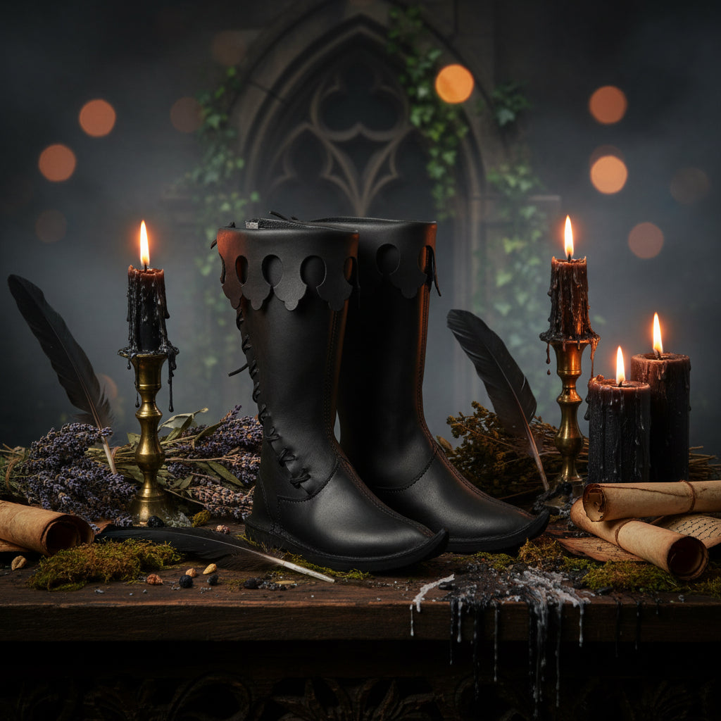 Gothic High Pirate Boots in Solid Color Fashion Sorceress Sanctuary