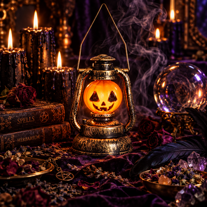Pumpkin Halloween Lantern, shown in use