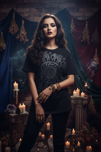 GxxH Plus Size Men's T-Shirt with Elephant Print Sorceress Sanctuary
