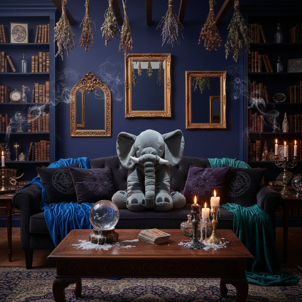 Plush Elephant Toy and Pillow Companion Sorceress Sanctuary