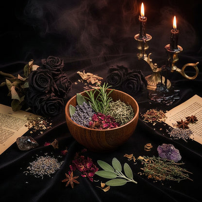 Wooden bowl with fried prawns and vegetables on a dark surface