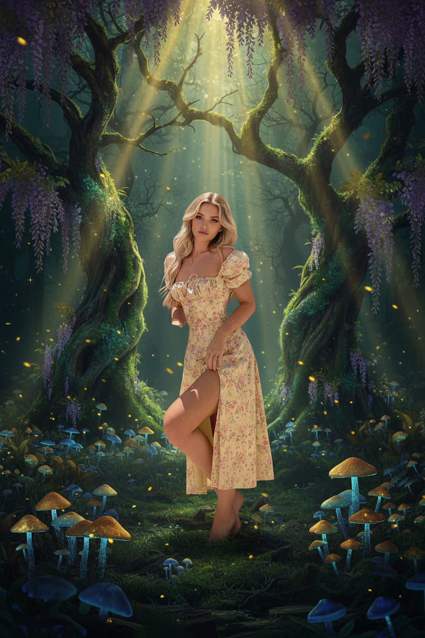 2023 Spring New Women's Floral Backless Dress Sorceress Sanctuary