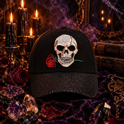 Personalized Skull Baseball Cap for Halloween Fun Sorceress Sanctuary