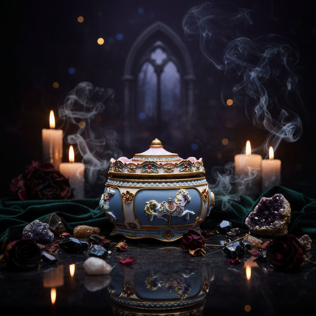 Musical Carousel with Creative Resin Design Gifts Sorceress Sanctuary
