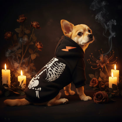 Electric Dinosaur Pet Costume - Skeleton Dog Outfit Sorceress Sanctuary