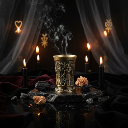 Vintage Egyptian Metal Wine Glass - Creative Liquor Cup Sorceress Sanctuary