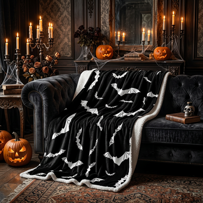 Halloween Flannel Digital Print Soft Sofa Blanket Sorceress Sanctuary