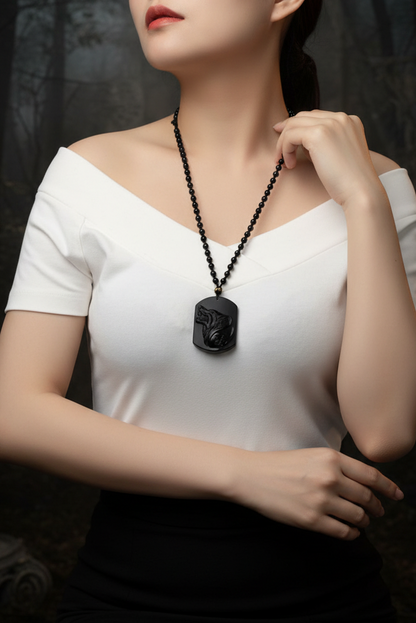 Obsidian Guardian Necklace