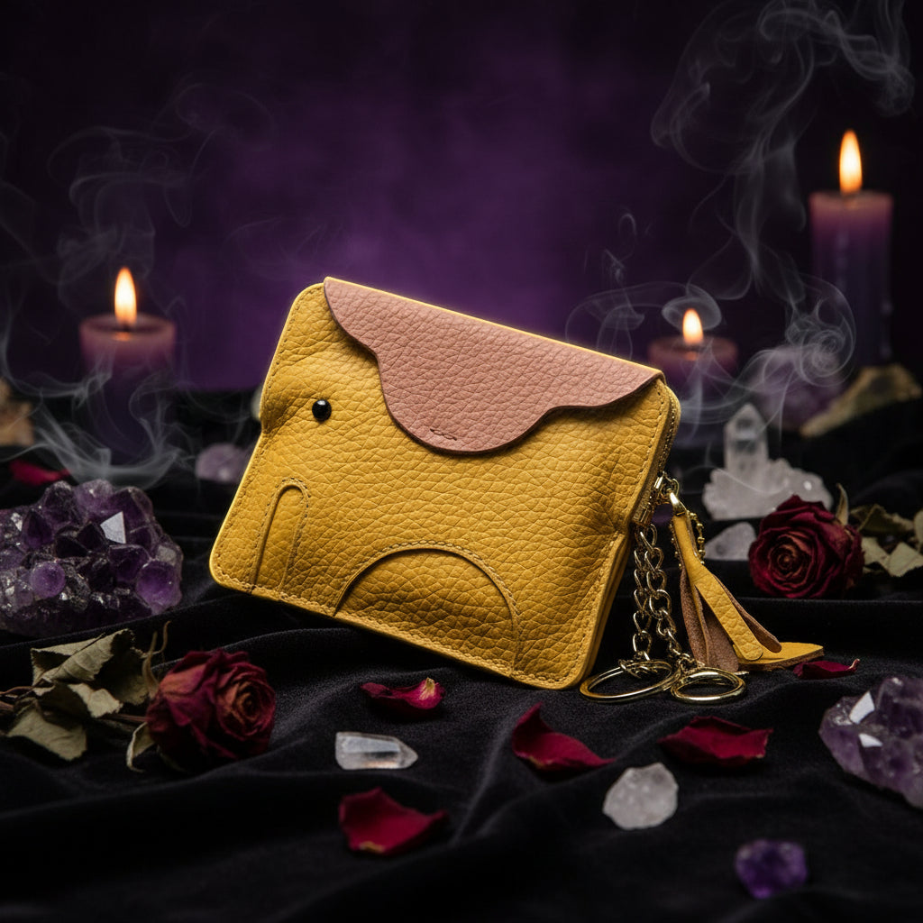 Cute Mini Genuine Leather Elephant Coin Purse Sorceress Sanctuary