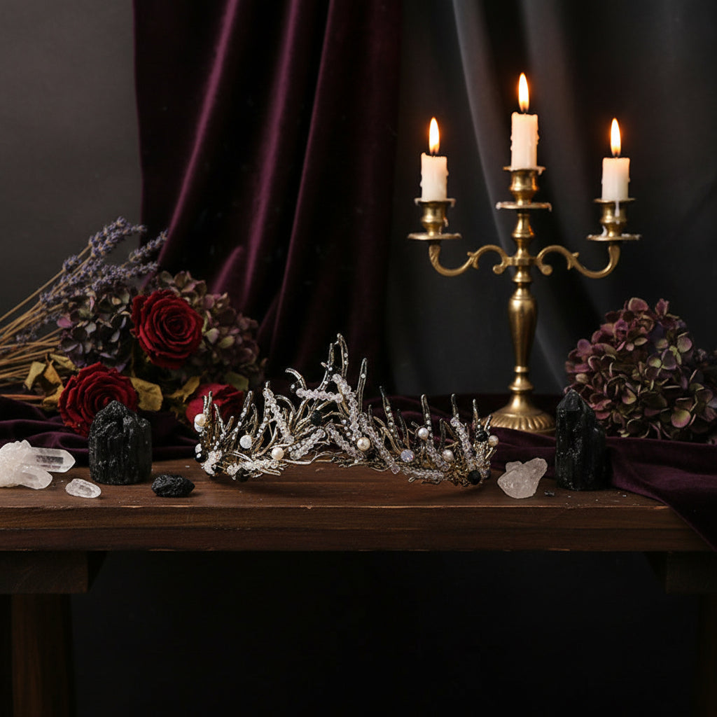 Children's Baroque Crystal Crown Headband for Girls Sorceress Sanctuary