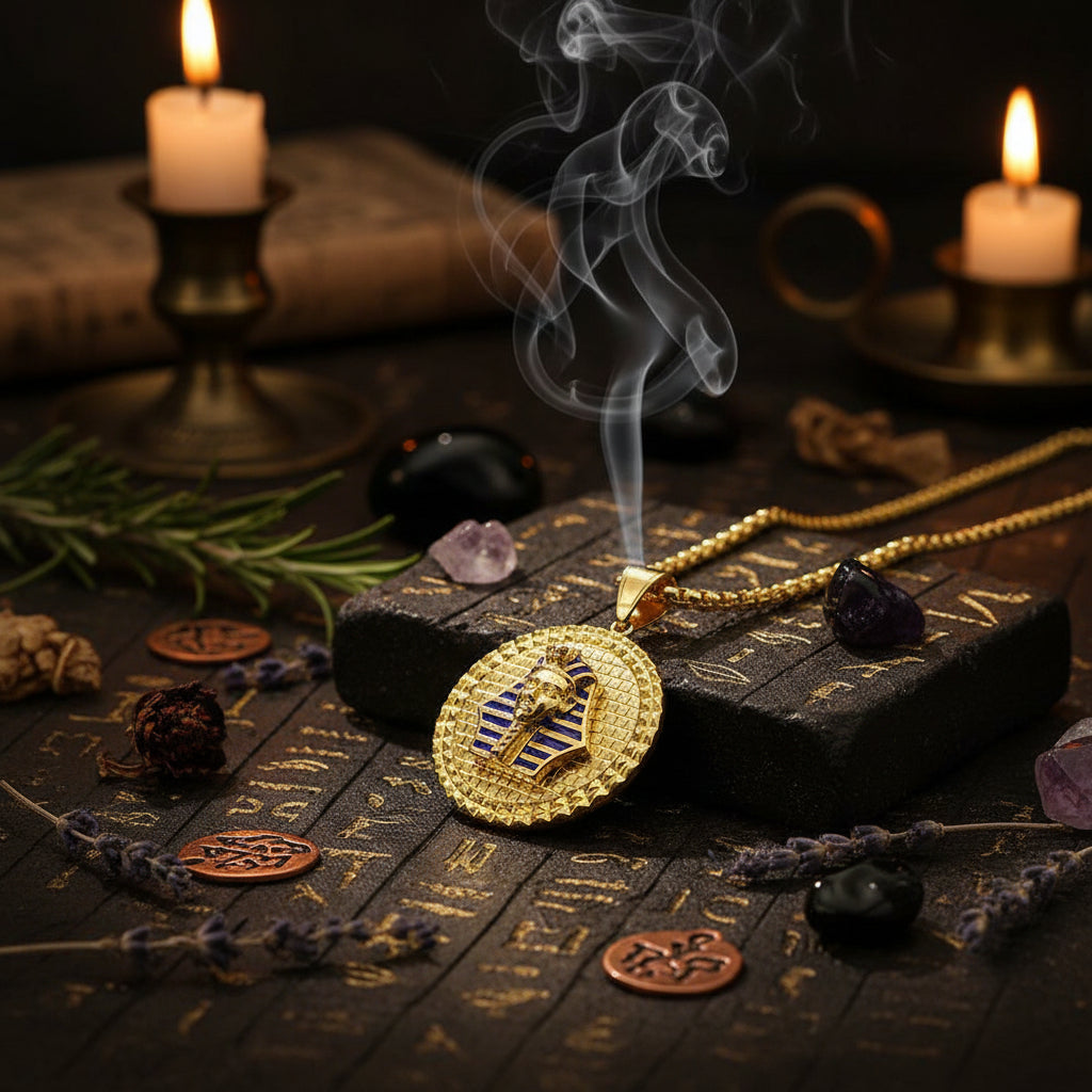 Egyptian Pharaoh Pendant Charm Sorceress Sanctuary