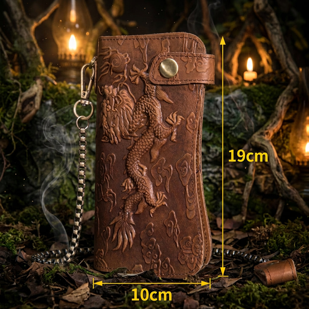 Dragon Chain Leather Wallet, view 7