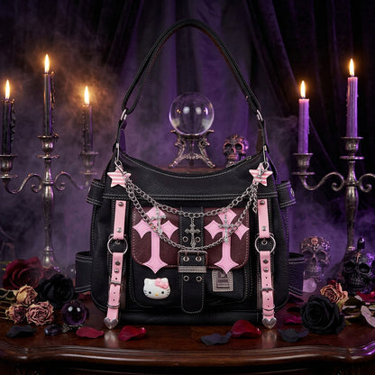 Y2K Cool Girl Handbag with Kitty Cat Design Sorceress Sanctuary