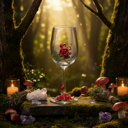 Retro Creative Enamel Glass Crystal Wine Goblet Sorceress Sanctuary