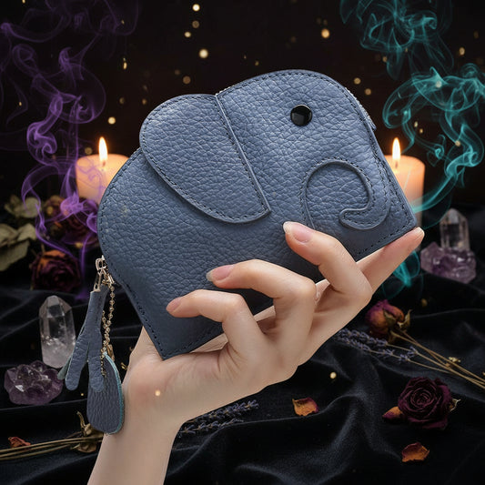 Cute Mini Genuine Leather Elephant Coin Purse Sorceress Sanctuary