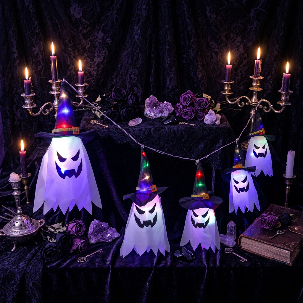 Halloween Lanterns Cloth Art String Lights Sorceress Sanctuary