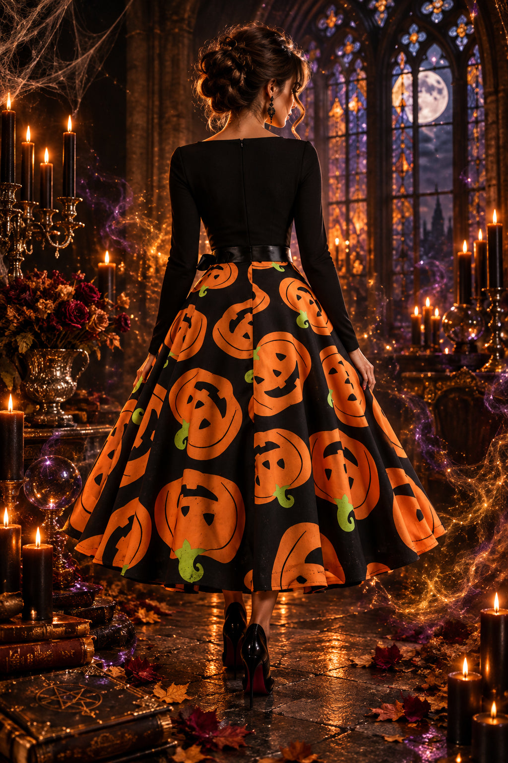 Halloween Swing Dress, shown in use