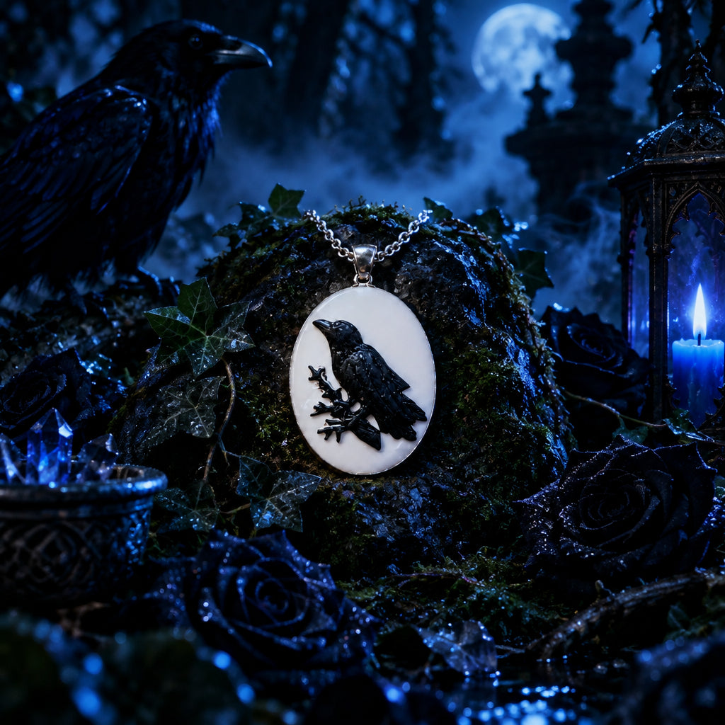 Crowspell Relic Necklace, close up detail