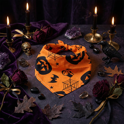Pet Halloween Skull Triangle Scarf and Collar Decoration Sorceress Sanctuary