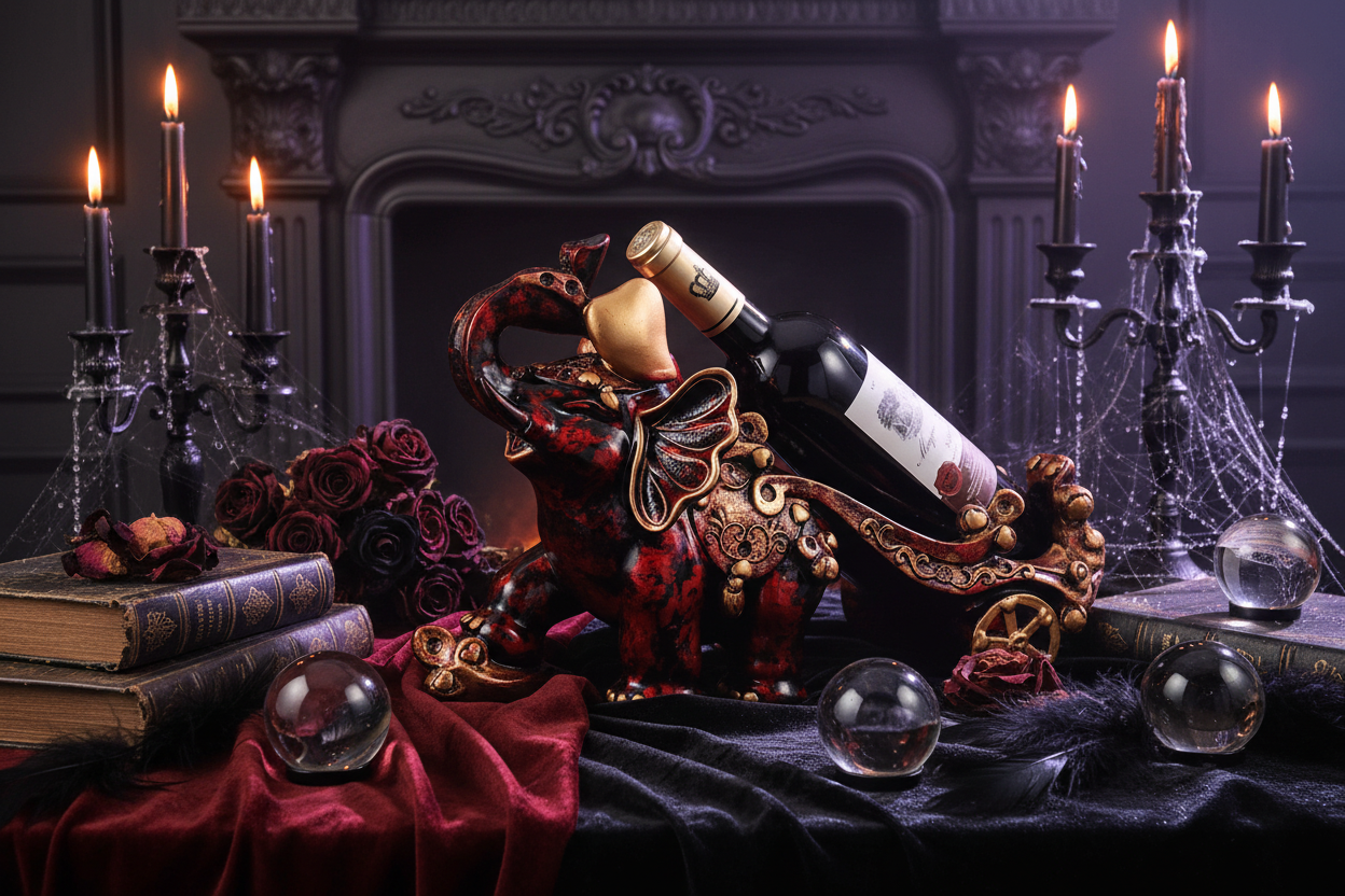 Elegant European Wine Rack Resin Home Decor Piece Sorceress Sanctuary