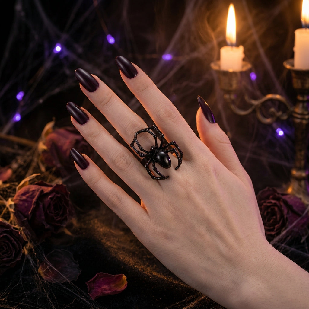 Universal Halloween Trick Spider with Adjustable Ring Sorceress Sanctuary