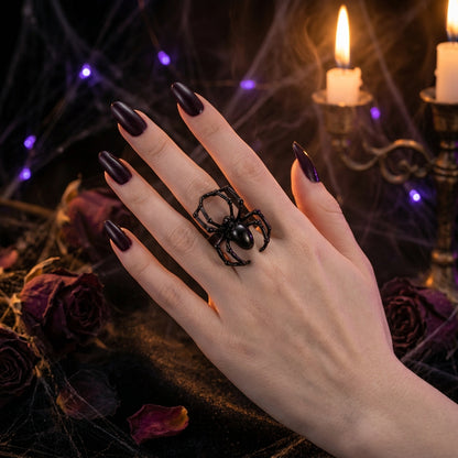 Universal Halloween Trick Spider with Adjustable Ring Sorceress Sanctuary