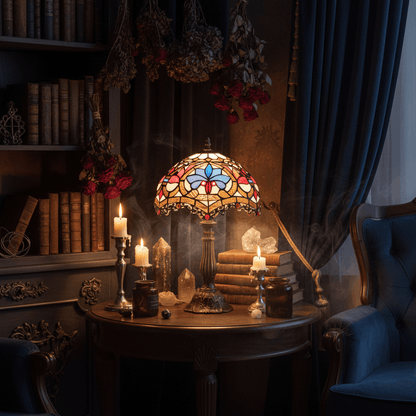 Mosaic Floral Lamp