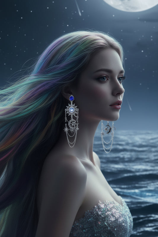 Deep Sea Love Asymmetrical Earrings Sorceress Sanctuary