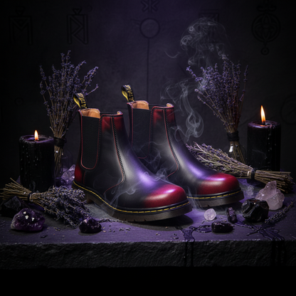 Autumn Style Thick-Heeled Cowhide Martin Boots for Women Sorceress Sanctuary