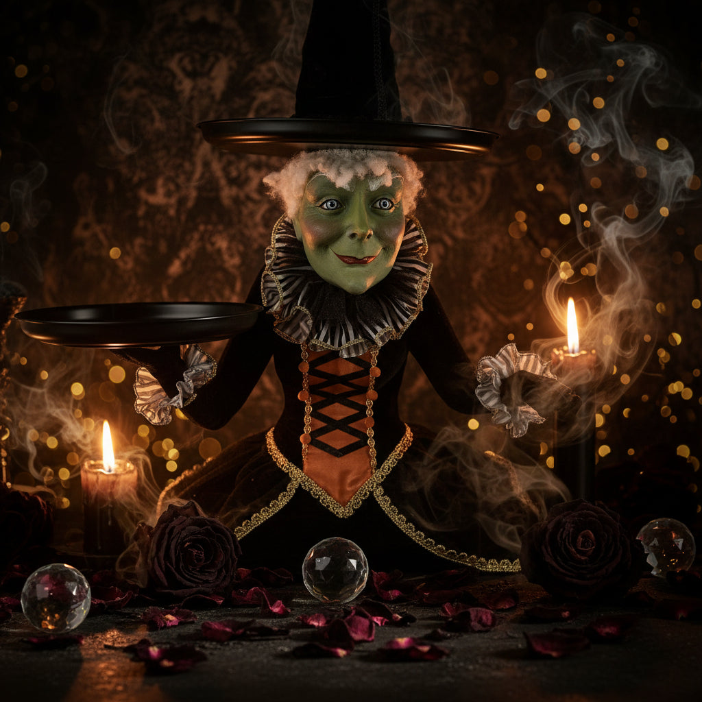 Halloween Witch Tiered Tray Table Sorceress Sanctuary