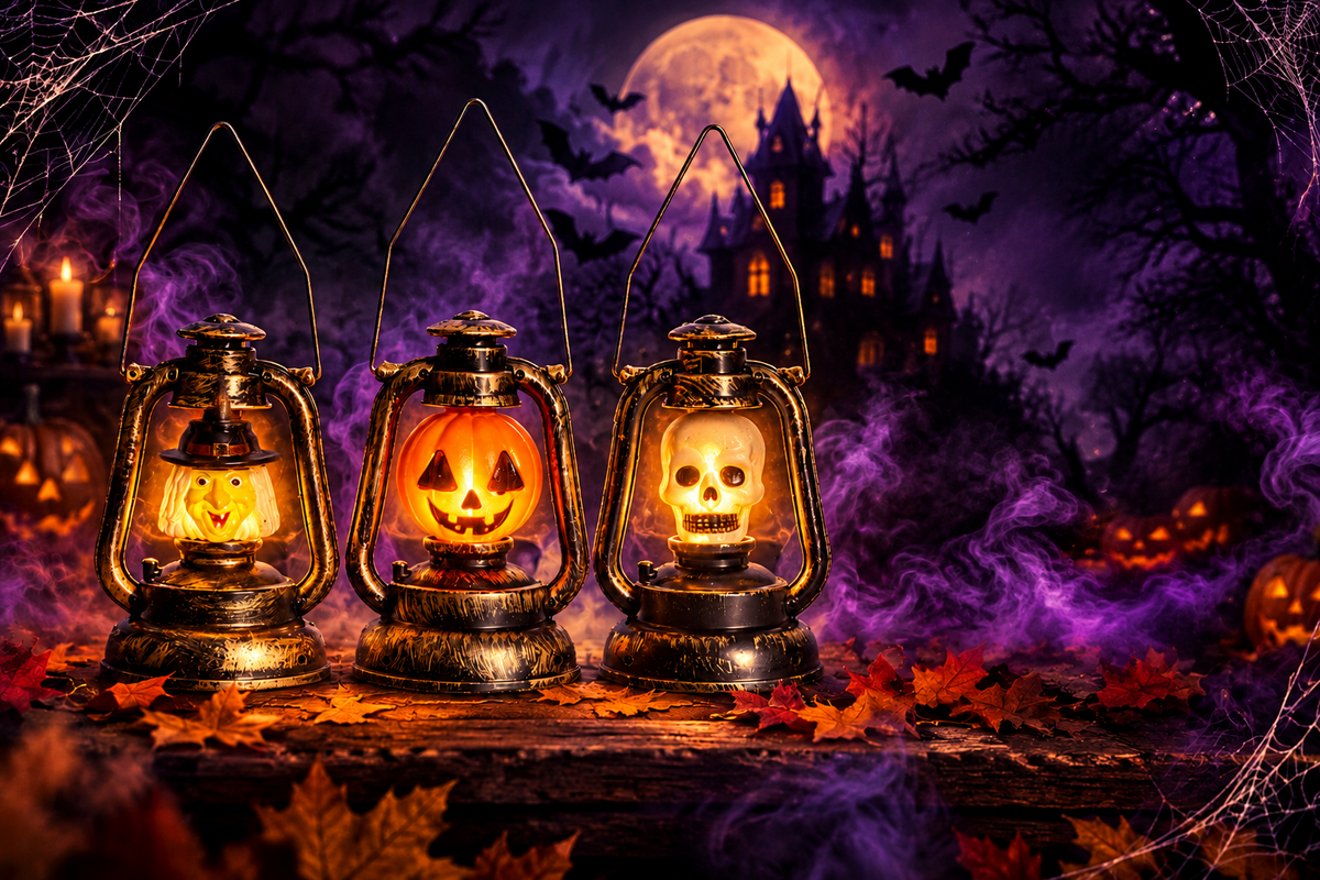 Pumpkin Halloween Lantern, alternate angle
