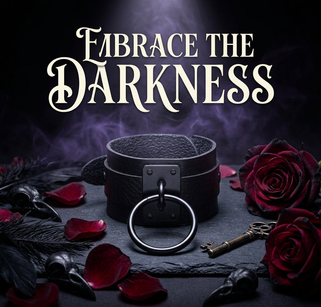 Gothic O-Shaped PU Bracelet with Metal Accents Sorceress Sanctuary