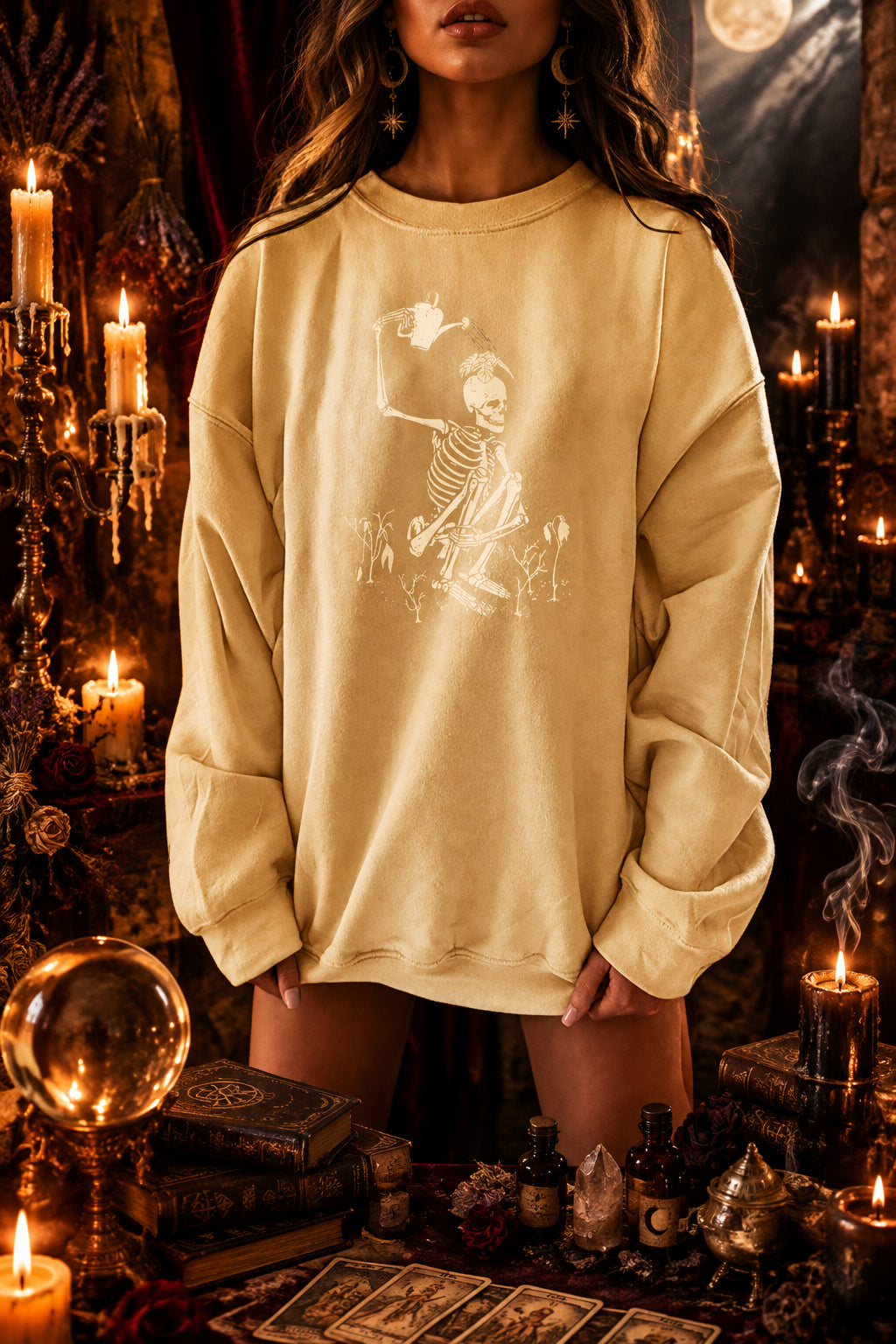 Halloween Print Loose Sweater, product photo 12