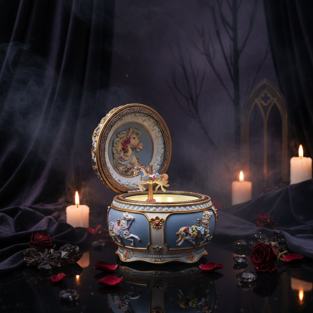 Musical Carousel with Creative Resin Design Gifts Sorceress Sanctuary