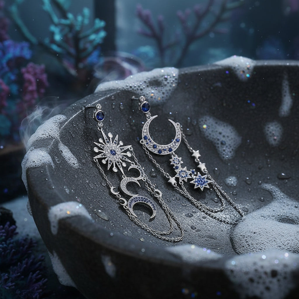 Deep Sea Love Asymmetrical Earrings Sorceress Sanctuary